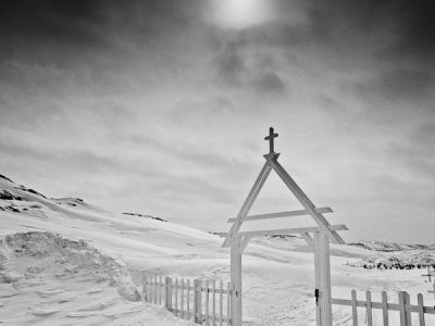 ilulissat, le porche du cimetière