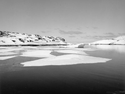 fonte des glaces, fin de banquise près de rodebay