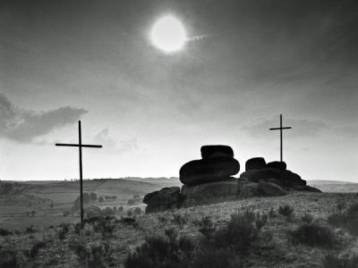 croix, paysage: Aubrac