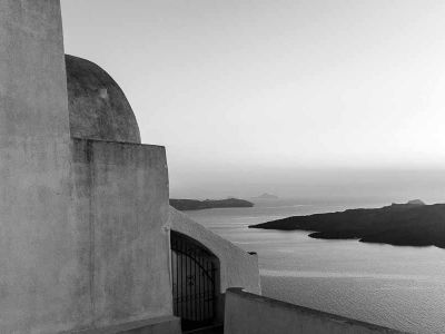 Santorin, couchant à Fira