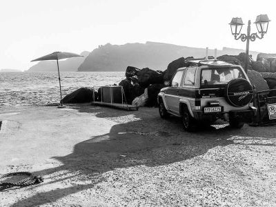 Santorin, Oia, le port